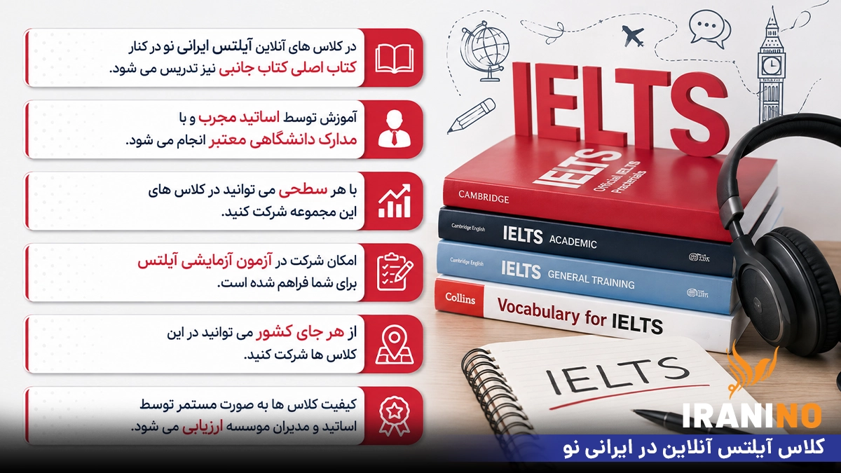 کلاس آیلتس آنلاین در ایرانی نو